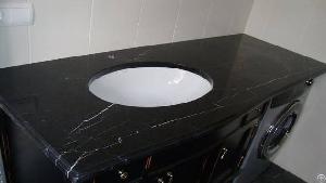 Black Marquina Marble Vanity Top Countertop Table Top Kitchen Cabinet Customization