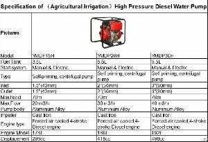 Agricultural Irrigation High Pressure Diesel Water Pump