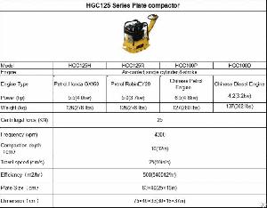 Hgc125 Series Plate Compactor