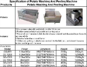 Potato Washing And Peeling Machine