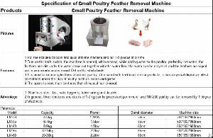 Small Poultry Feather Removal Machine