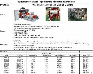 Wet Type Floating Feed Making Machine