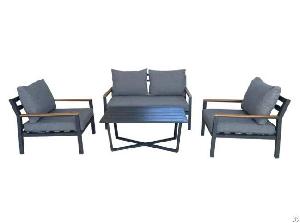 4pcs Leisure Garden Sofa Set With Polywood Arm