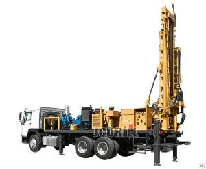 Borehole Truck Water Well Drill Machine With Air Compressor For Sale