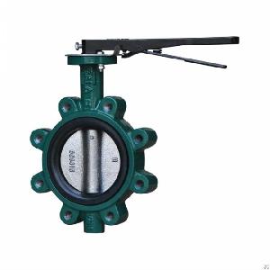 Hanlde Ductile Iron Pn16 Lug Type Butterfly Valve