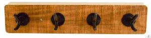 wooden metal wall hooks 4 brown backboard