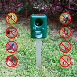 Ultrasonic Solar Animal Repellent For Cat Bird Dog Fox An-b030n-1