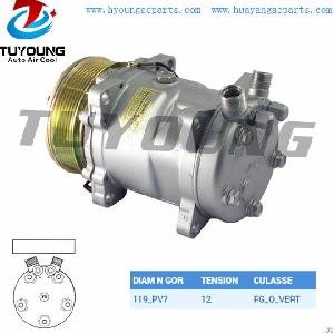 Tuyoung R12 Sd508 Auto Ac Compressor 119mm Pv7 12v O-ring Vert