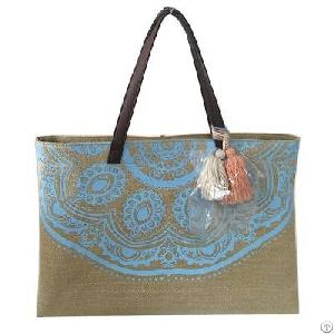 Jute Beach Bag Tote Handbag