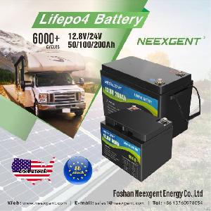 Neexgent Deep Cycle Lifepo4 Battery 12v 100ah And Lithium Ion Batteries 12v 200ah Li Ion For Solar R