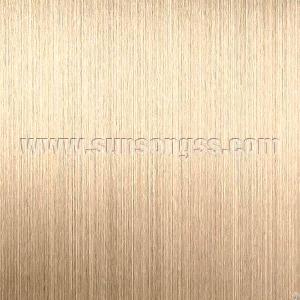 Pvd Brass Coated Hairline Stainless Steel Sheet