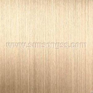 Pvd Brass Coated Hairline Stainless Steel Sheet