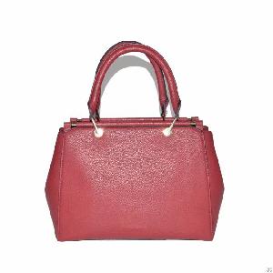 Red Solid Fashion Tote Bag Women Handbag