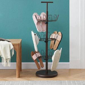 rotary tier shoe rack