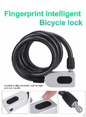 Foldable 1.0m Long Steel Ring Touch Cable Usb Charging Smart Fingerprint Bicycle Lock