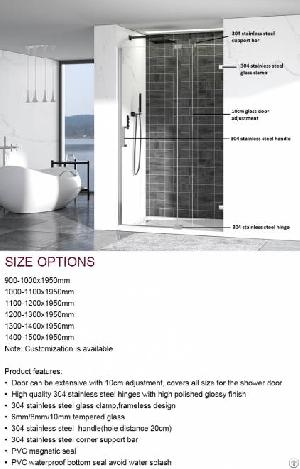 hinge glass door shower