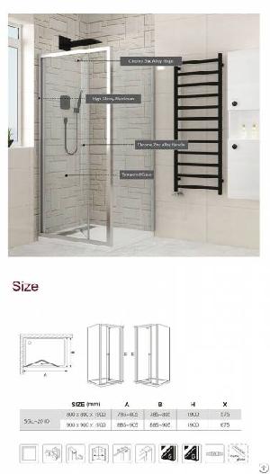 Wall-adjacent Folding Door Shower Enclosure