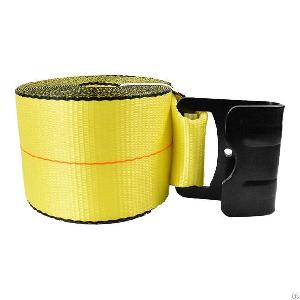 Four Inch X 27 Ft High Tenacity Polyester Winch Straps For Truck / Trailer / Boat