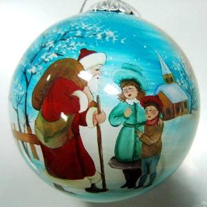 painted glass christmas balls