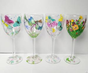 hand painted wine cups