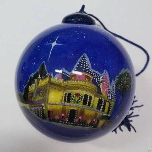 hand painted glass baubles