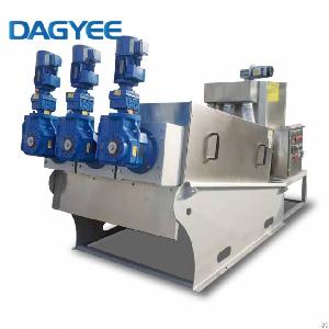 auto sludge dewatering screw press solid liquid separator