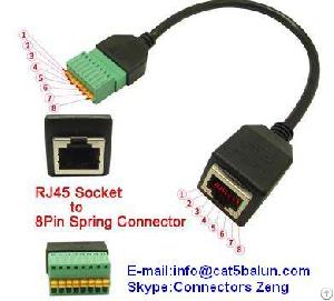 rj45 connector female 8pin cable