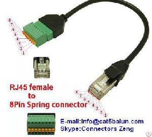 Rj45 Male Connector With Cable 8pin