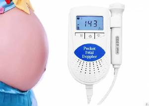 Mericonn Ultrasound Sound Baby Heartbeat Detector Monitor Lcd Digital Prenatal Pocket Fetal Doppler