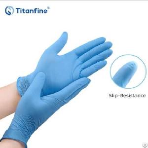 blue examination nitrile gloves