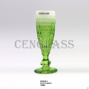 glass cup colored champagne