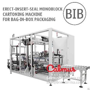 Form-insert-seal Monoblock Cartoning Machine For Bag-in-box Packaging