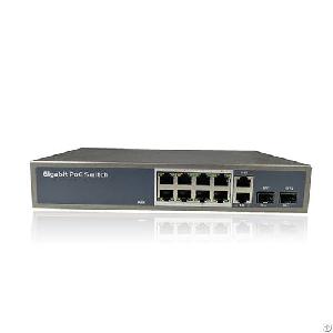 gpse1082s 12 port gigabit 8 poe switch ieee802 3at af