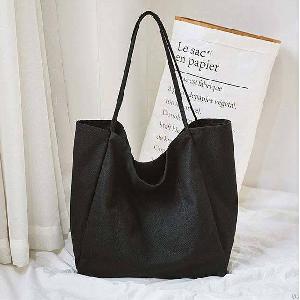 Custom Black Canvas Tote Bag
