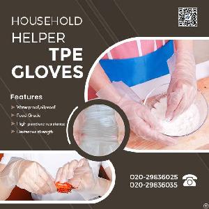 disposable pe glove food grade household daily clear 100pcs bag