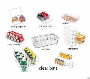 clear storage bins household plastic