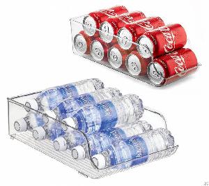 fridge cans organizer storage bin soda pop beer soup canned food