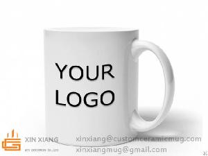 11oz Custom Plain White Ceramic Coffee Mugs With Logo