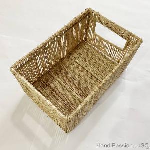 Rectangular Jute Storage Tray Jute Basket Made In Vietnam