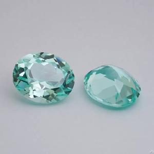 Paraiba Color Oval Cut Lab Grown Sapphire