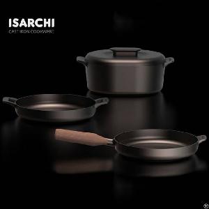 New Products Non-stick Pans Polished Cast Iron Cookware Set