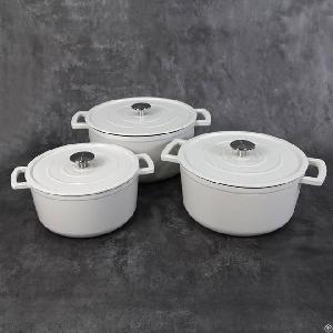 Sarchi 5 Quart Round Enameled Cast Iron Stock Pots