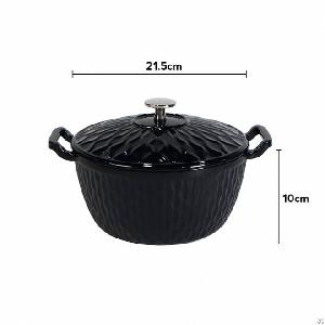 Wholesale Professional Ripple Design Cast Iron Dutch Oven For Even Cooking