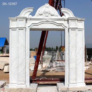 Factory Price Large Solid White Marble Door Surround Or Doorway For Outdoor Entrance For Sale