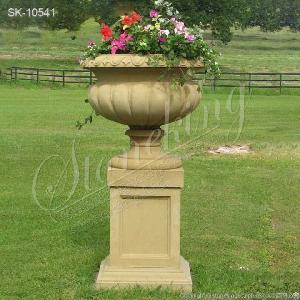 outdoor stone marble garden planter flower pot home decoration