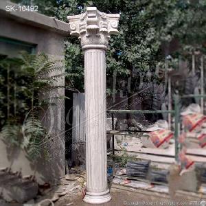 Top Quality Solid Marble Stone Greek Style Corinthian Column Pillars For Architecture And Buildings