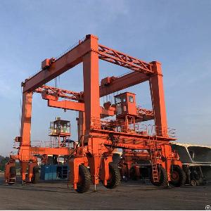 mobile rubber tired gantry crane lifting equipment