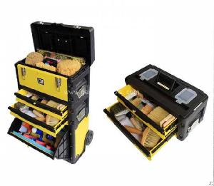 Decorative Paint Toolsbox With Removable Tray