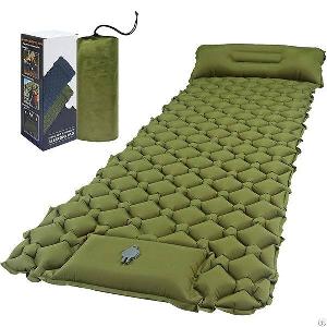 discount outdoor camping sleeping pad built pump