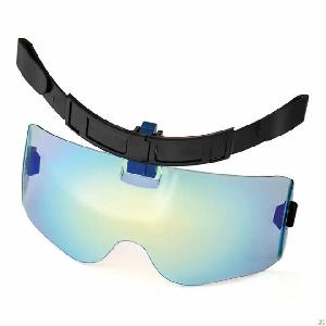 clip up blue mirror sunglass